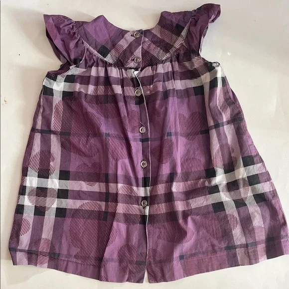 Burberry Purple Plaid Kids Dress - Picture 1 of 5